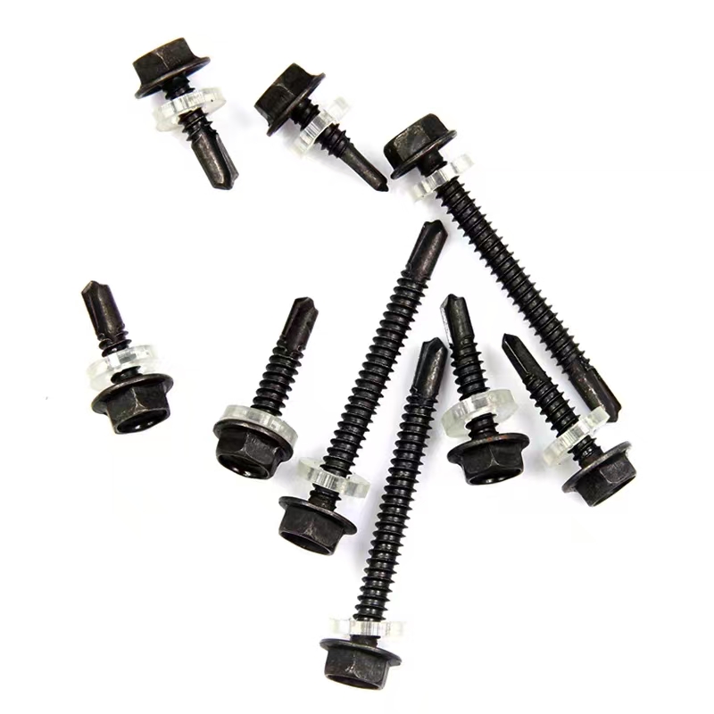 Black zinc-plated hexagonal drill tail wire