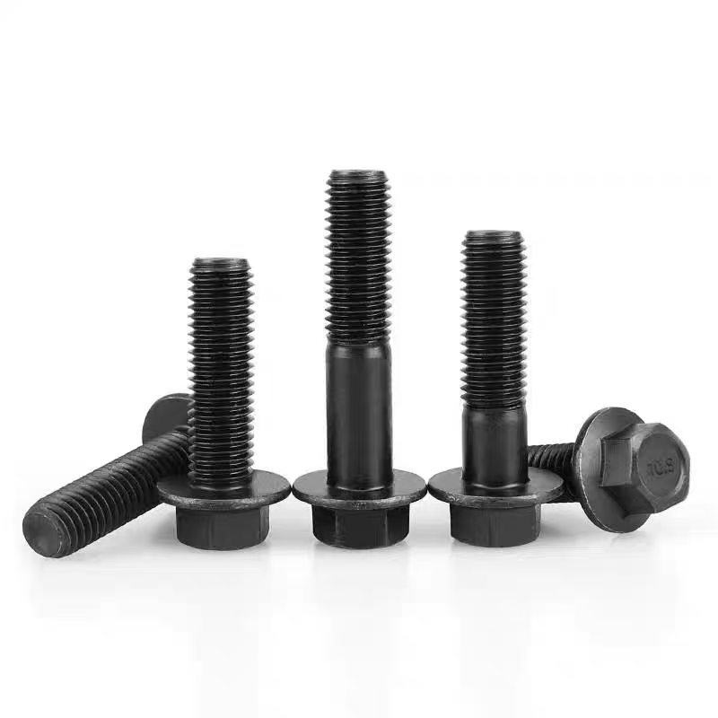 Black zinc flange bolts