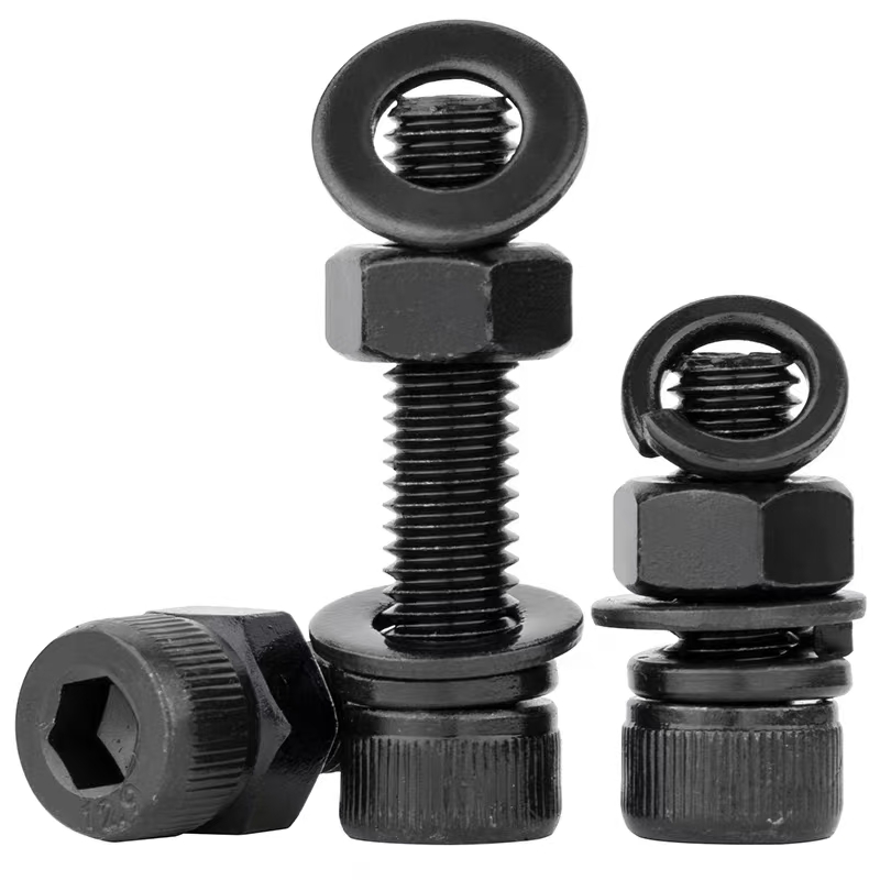 Hexagon socket black zinc-plated bolts