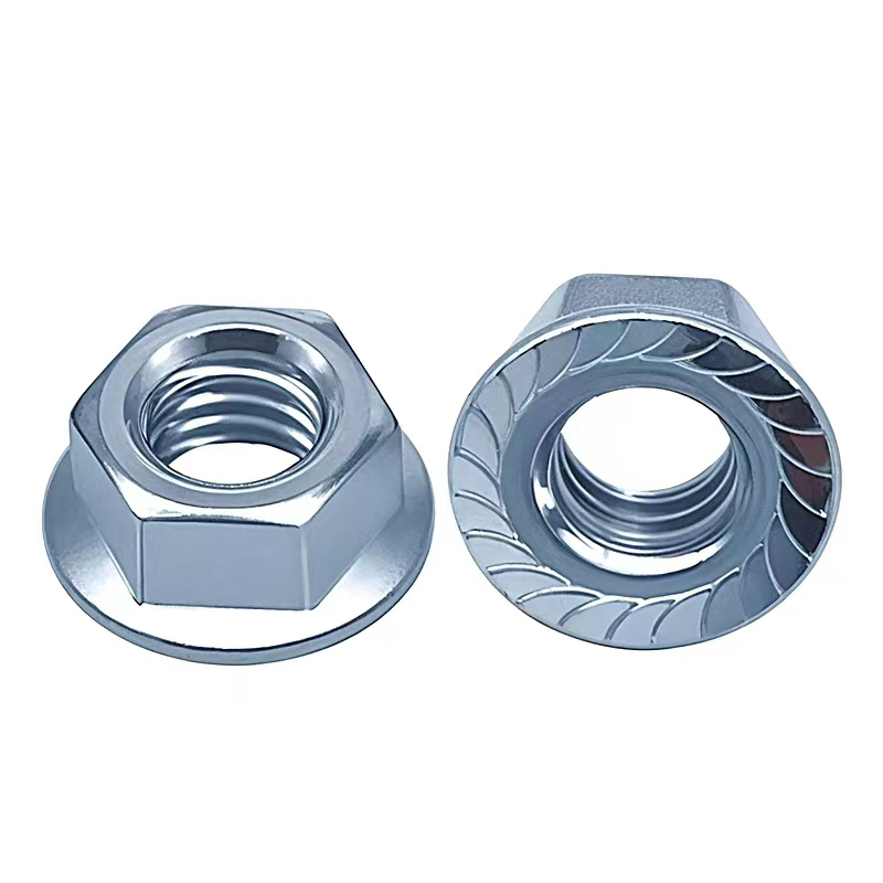 Electroplated galvanized flange nut (flange face nut)