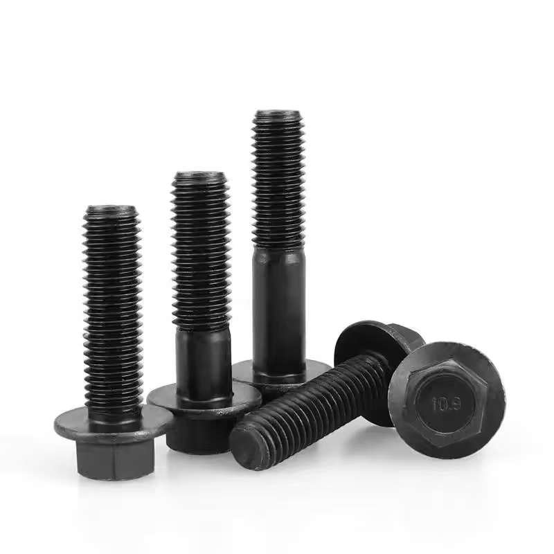 Black zinc flange bolts