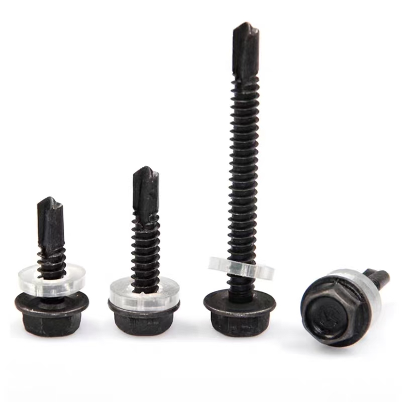 Black zinc-plated hexagonal drill tail wire