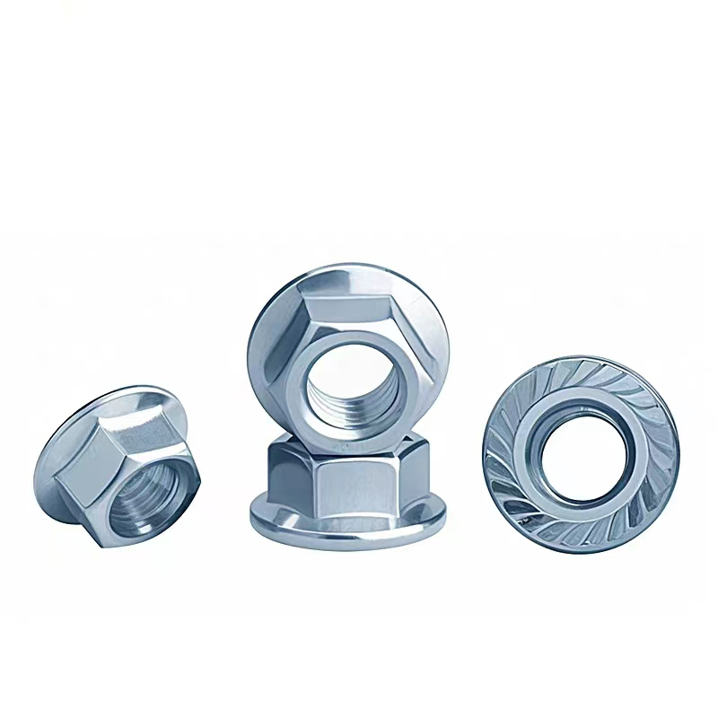 Electroplated galvanized flange nut (flange face nut)