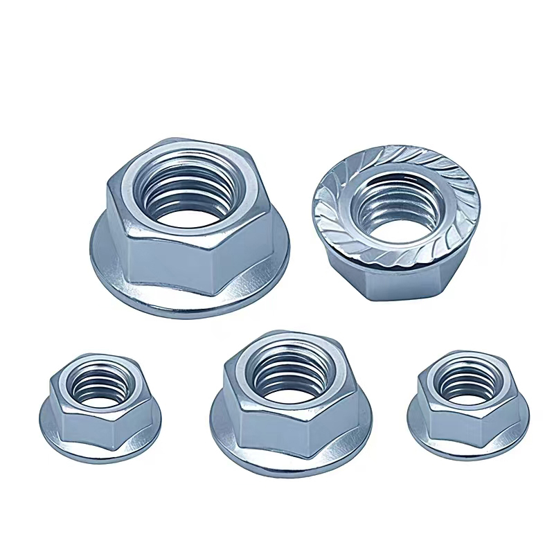 Electroplated galvanized flange nut (flange face nut)