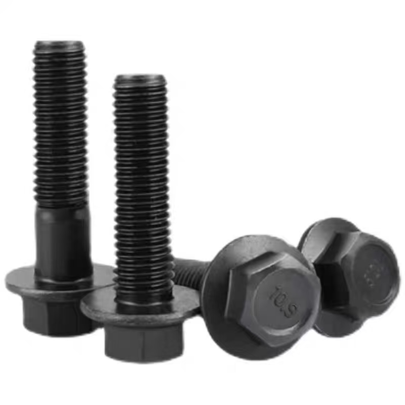 Black zinc flange bolts