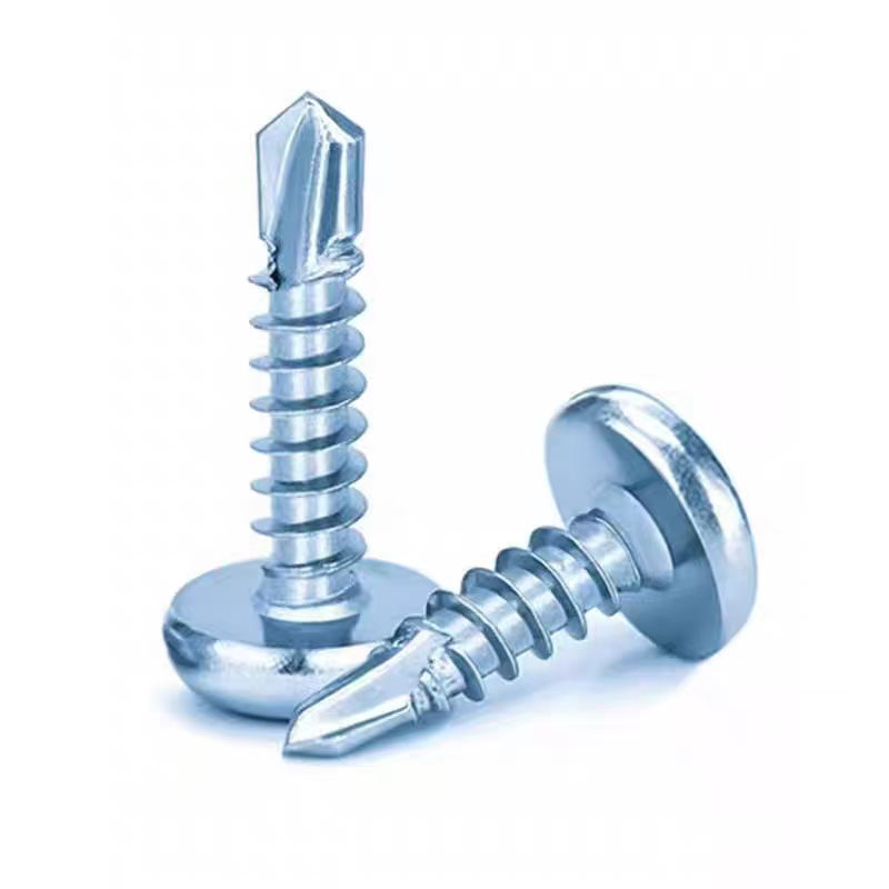 Electrogalvanized cross countersunk drill thread