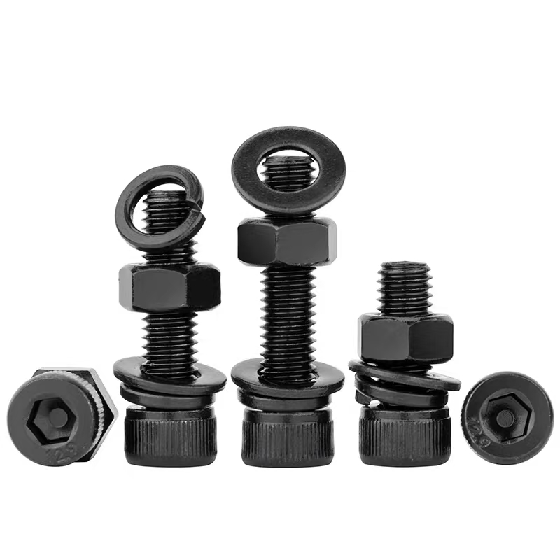 Hexagon socket black zinc-plated bolts