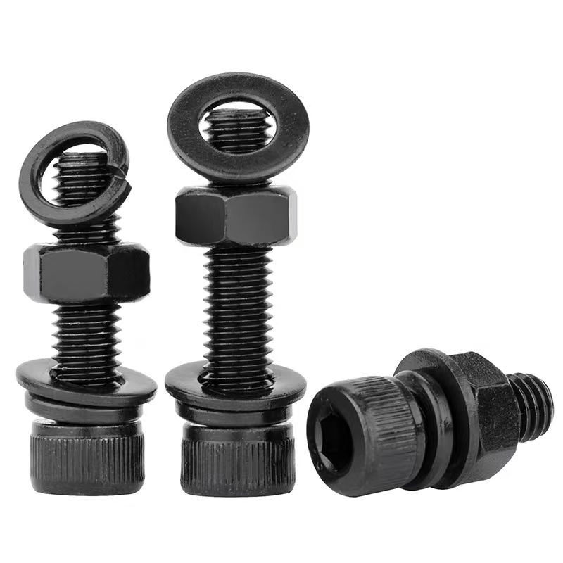 Hexagon socket black zinc-plated bolts