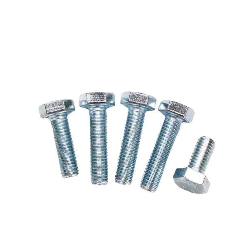 Electrogalvanized hexagonal bolts