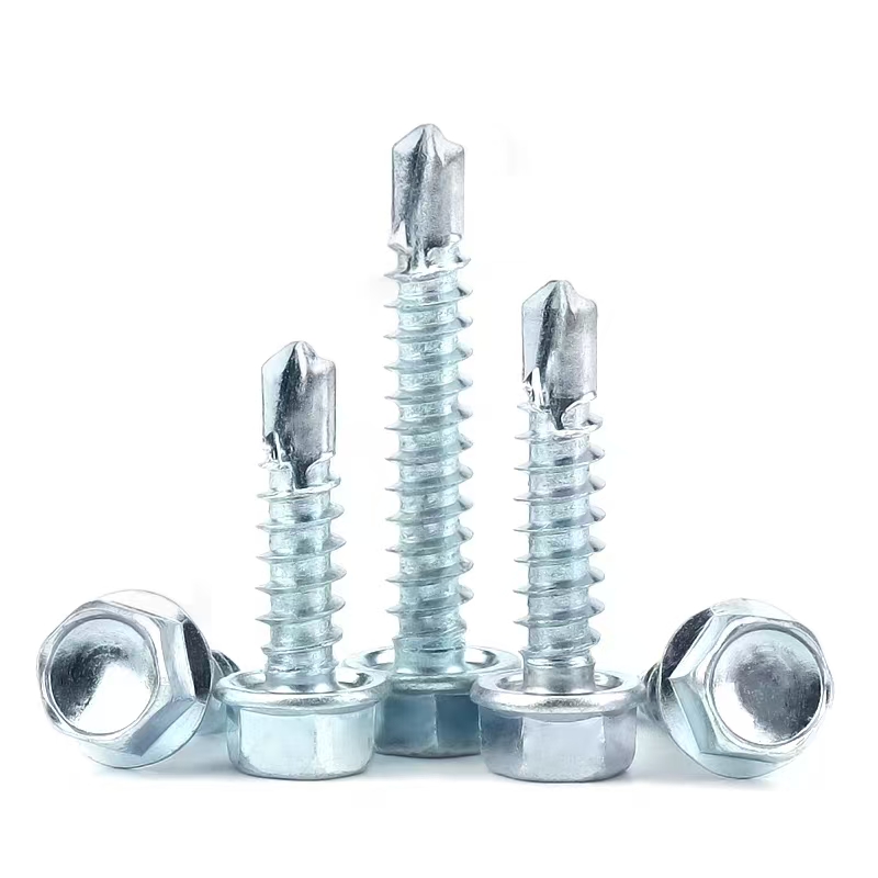 Electro-galvanized hexagonal drill thread