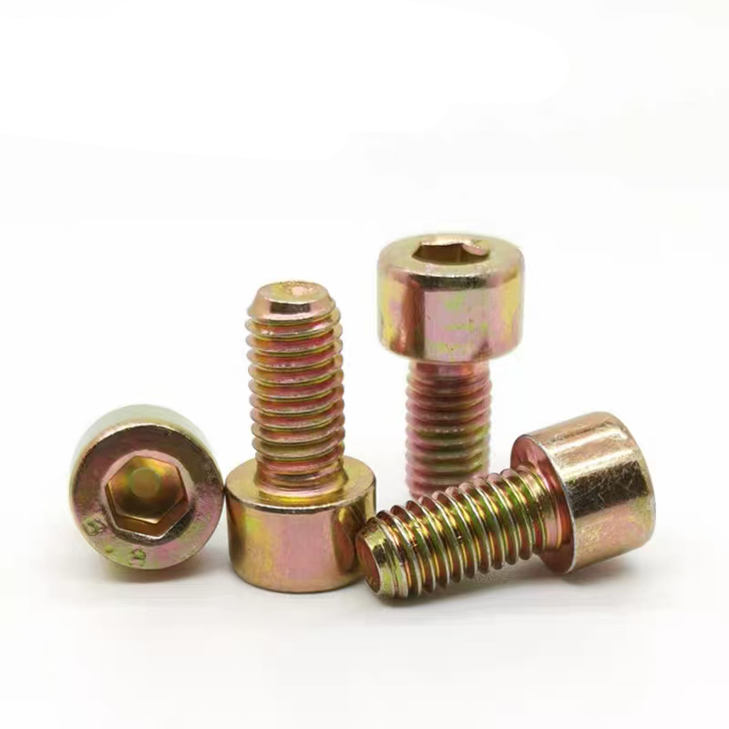 Hexagon socket colored zinc-plated bolts