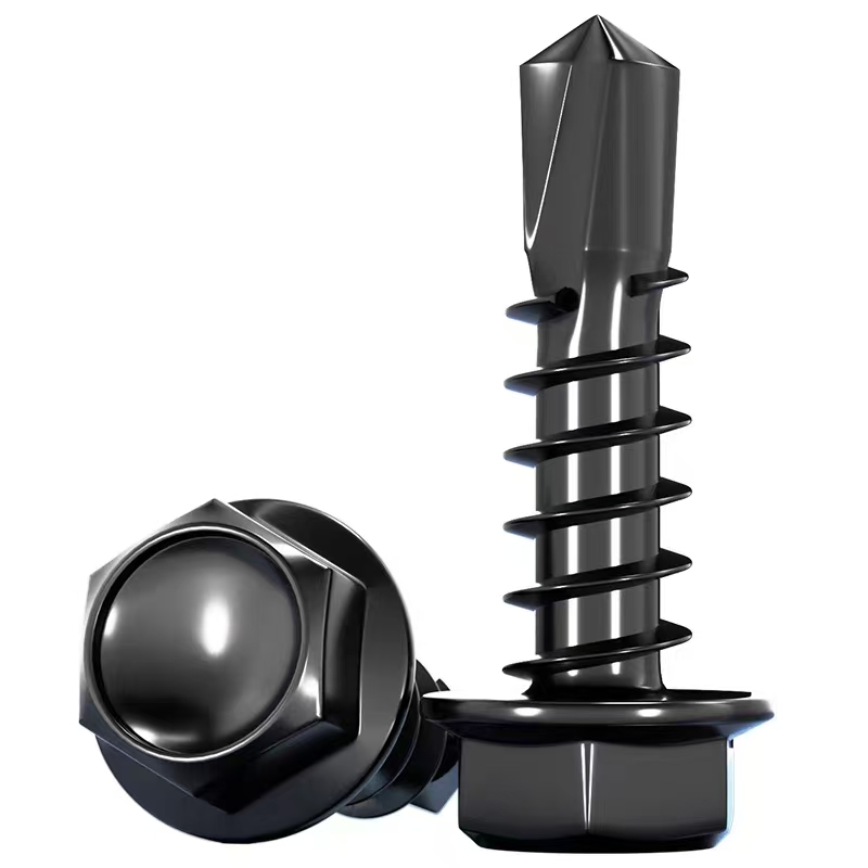 Black zinc-plated hexagonal drill tail wire
