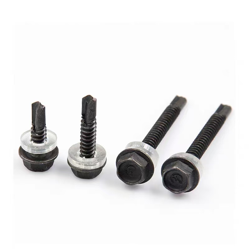 Black zinc-plated hexagonal drill tail wire