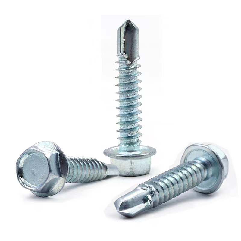 Electro-galvanized hexagonal drill thread